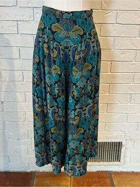Vintage 80s 90s Yoke Waist Wide Leg Pants Womens M